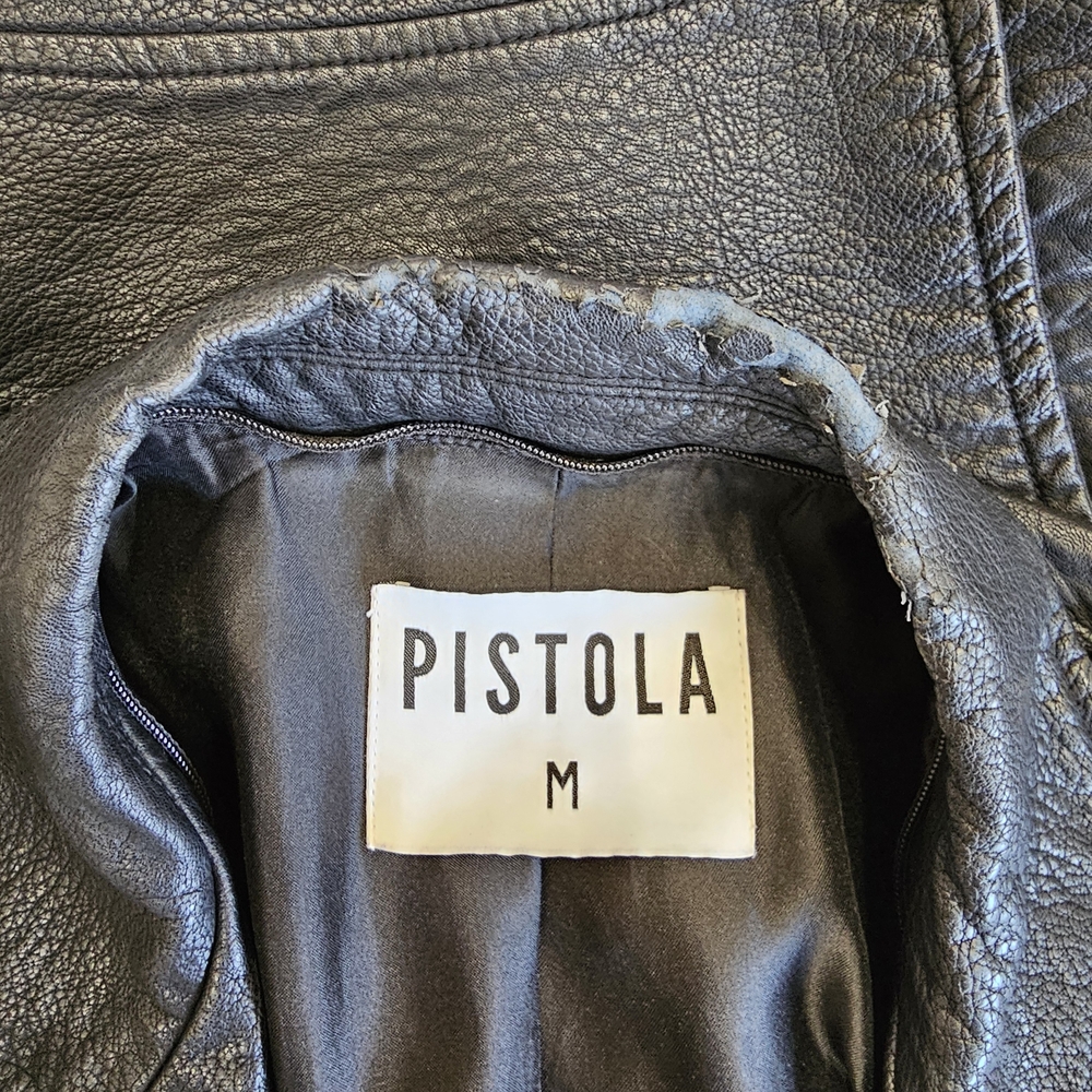 Pistola Black PU Leather Jacket for Women Medium - Picture 11 of 16